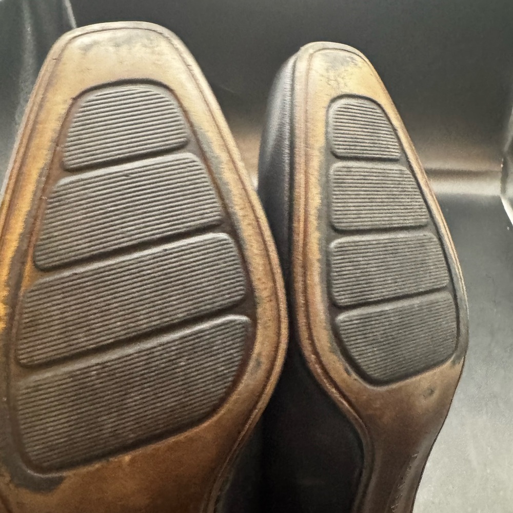 EASY SPIRIT VINTAGE Leather Black Women’s Pumps, Size 11 With Block Heel EUC - Picture 12 of 14